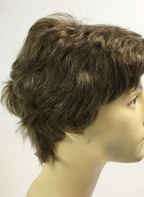 Açık Kumral Beyaz Kırçıllı Doğal Model Gerçek Saç Erkek Peruk
