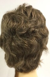 Açık Kumral Beyaz Kırçıllı Doğal Model Gerçek Saç Erkek Peruk - Thumbnail