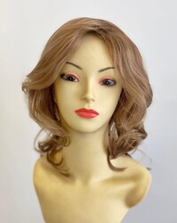 Prenses Peruk - Açık Kumral Modern Kesim Doğal Fiber Sentetik Peruk Saç Modeli