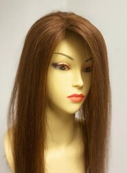 Karamel Renk Gür Model Deri Tepelikli Gerçek Saç Kahkül - Thumbnail