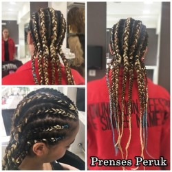 Prenses Peruk - Kendi Saçına Renkli Afro Kaynak Uygulaması