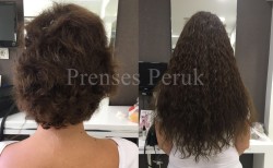Prenses Peruk - Kısa Dalgalı Saç Mikro Kaynak ile Uzatma
