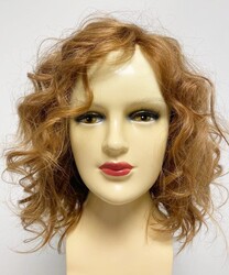 Kısa Katlı Kesim Tığ Tepelikli Gerçek Saç Peruk Modeli - Thumbnail