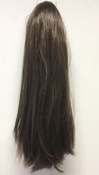 Kumral Renk Uzun Boy Çift Yönlü Sentetik Saç Tokalı Postiş Atkuyruk - Thumbnail