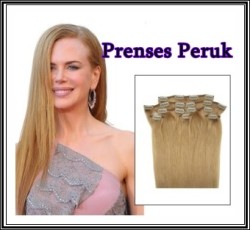 Prenses Peruk - Sentetik Çıt Çıt Saç Koyu Sarı Kaliteli 8 Adet