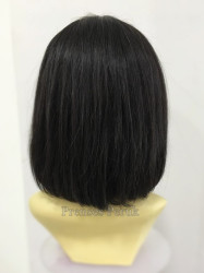 Siyah Doğal Saç Gür Model Peruk - Thumbnail